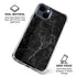 Black Marble iPhone 15 Clear Case